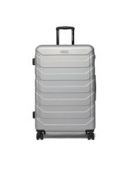 GINO ROSSI Walizka duża C-GIN-L-003-05-SILVER Srebrny. Szare walizki Gino Rossi, bez wzorów, z tworzywa sztucznego, duże. Za 299.99 zł.