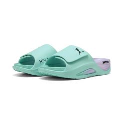Klapki unisex PUMA x HYROX NITROcat PUMA. Fioletowe klapki damskie Puma, bez wzorów, bez obcasa, na płaskiej podeszwie, bez zapięcia. Za 349.00 zł.