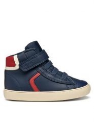Geox Sneakersy B Gisli B461NA 054FU C0735 M Granatowy. Niebieskie buty sportowe chłopięce Geox, ze skóry, bez zapięcia. Za 129.99 zł.