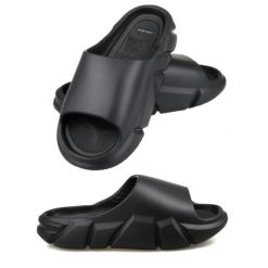 Klapki na basen unisex Aqua-Sport Hydro. Czarne klapki damskie AQUA-SPORT, bez wzorów, bez obcasa, bez zapięcia. Za 49.20 zł.