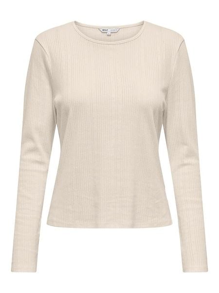 ONLY Koszulka w kolorze beżowym rozmiar: L. Brązowe koszulki damskie Only, l, bez wzorów, z bawełny, bez kołnierzyka, bez ramiączek. Za 39.31 zł.