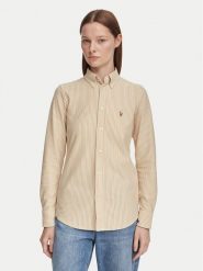 Polo Ralph Lauren Koszula 211910131504 Beżowy Regular Fit. Brązowe koszule damskie Polo Ralph Lauren, m, bez wzorów, z bawełny, bez kołnierzyka, bez ramiączek. Za 769.99 zł.
