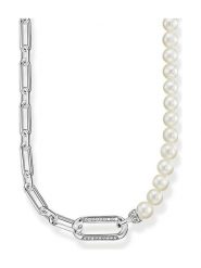 Thomas Sabo Srebrny naszyjnik z perłami - dł. 45 cm rozmiar: onesize. Szare naszyjniki damskie thomas sabo, z cyrkonią, srebrne. Za 1,224.95 zł.