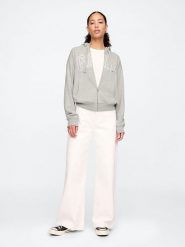 GAP Bluza w kolorze szarym rozmiar: XS. Szare bluzy damskie GAP, xs, bez wzorów, bez kaptura. Za 154.95 zł.