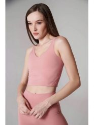 Onamaste Top sportowy "Mantra" w kolorze jasnoróżowym rozmiar: S/M. Różowe koszulki sportowe damskie Onamaste, m, bez wzorów, bez ramiączek, outdoorowe. Za 126.99 zł.