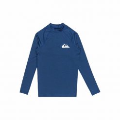 Koszulka juniorska Quiksilver Everyday UPF 50 LS Surf. Niebieskie bluzki damskie Quiksilver, l, bez wzorów, bez kołnierzyka, bez ramiączek. Za 89.99 zł.