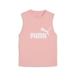 Damska wąska koszulka bez rękawów z logo No. 1 ESS PUMA Pink Fruit. Czerwone koszulki damskie Puma, xs, bez wzorów, z gumy, bez kołnierzyka, bez ramiączek. Za 97.85 zł.