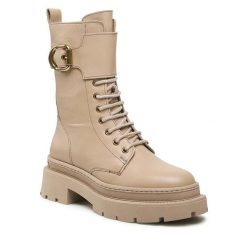 Trapery GINO ROSSI. Brązowe trapery damskie Gino Rossi, bez zapięcia. Za 256.99 zł.