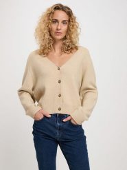 Cross Jeans Kardigan w kolorze beżowym rozmiar: L. Brązowe kardigany damskie Cross Jeans, l, bez wzorów, z jeansu. Za 115.45 zł.