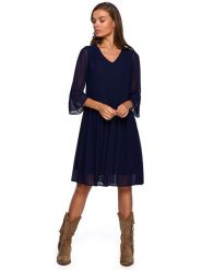 Stylove Sukienka w kolorze granatowym rozmiar: M. Niebieskie sukienki damskie Stylove, bez wzorów, bez ramiączek. Za 203.45 zł.