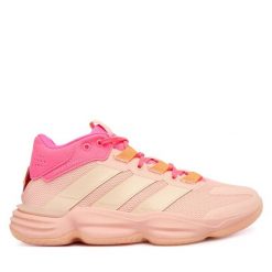 Buty halowe adidas. Czerwone obuwie sportowe casual damskie Adidas, bez zapięcia. Za 479.99 zł.