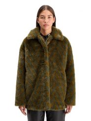 Scotch & Soda Kurtka pluszowa w kolorze ciemnozielonym rozmiar: M. Zielone kurtki damskie Scotch & Soda, m, bez wzorów, bez kaptura. Za 373.35 zł.