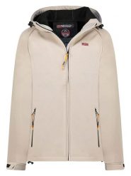 Geographical Norway Kurtka softshellowa "Tamilalor" w kolorze beżowym rozmiar: L. Brązowe kurtki sportowe damskie Geographical Norway, l, bez wzorów, bez kaptura. Za 202.03 zł.
