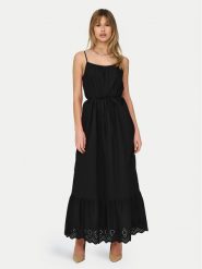 ONLY Sukienka letnia Lou 15313166 Czarny Regular Fit. Czarne sukienki damskie Only, bez wzorów, z bawełny, bez ramiączek. Za 179.99 zł.