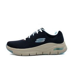 Buty do chodzenia damskie Skechers Arch Fit Big Appeal. Niebieskie obuwie sportowe damskie Skechers, z materiału, bez zapięcia, do biegania. Za 309.00 zł.