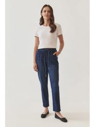 TATUUM Dżinsy - Tapered fit - w kolorze granatowym rozmiar: 34. Niebieskie jeansy damskie TATUUM. Za 131.74 zł.