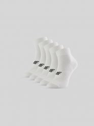 4F Skarpetki krótkie (5-pack) damskie - białe 35-38. Białe skarpetki damskie 4F, bez wzorów, z bawełny. Za 59.99 zł.