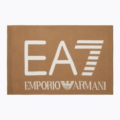 Szalik EA7 Mountain Visibility. Brązowe szaliki damskie EA7 Emporio Armani, na zimę, bez wzorów, z materiału. Za 189.99 zł.