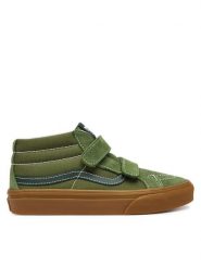 Vans Sneakersy Sk8-Mid Reissue V VN000CYRGRK1 Zielony ciemny. Zielone buty sportowe chłopięce Vans, ze skóry, bez zapięcia. Za 259.99 zł.