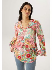 Aniston Bluzka ze wzorem rozmiar: 46. Bluzki damskie Aniston, bez wzorów, z wiskozy, bez kołnierzyka, bez ramiączek. Za 173.99 zł.