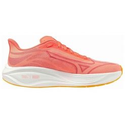 Buty do biegania damskie Mizuno Neo Cosmo striking coral/snow white/citrus. Brązowe obuwie sportowe damskie Mizuno, bez zapięcia, do biegania. Za 349.99 zł.