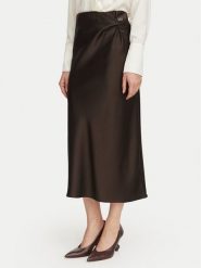 Rinascimento Spódnica midi CFC0130230003 Brązowy ciemny Regular Fit. Brązowe spódnice damskie Rinascimento, l, bez wzorów, z syntetyku, midi. Za 309.99 zł.