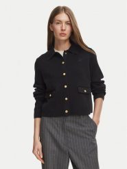 Tommy Hilfiger Kardigan WW0WW51426 Czarny Regular Fit. Czarne kardigany damskie Tommy Hilfiger, xxs, bez wzorów, z bawełny. Za 849.99 zł.