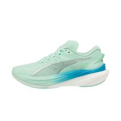 Buty do biegania damskie Puma Deviate Nitro 3. Niebieskie obuwie sportowe damskie Puma, z materiału, bez zapięcia, do biegania. W wyprzedaży za 549.99 zł.