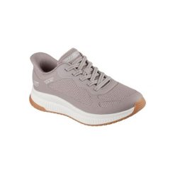 Buty SKECHERS BOBS SQUAD 4 STAPLE LOOK Jasnobrązowy. Brązowe obuwie sportowe damskie Skechers, z syntetyku, bez zapięcia, na fitness i siłownię. Za 314.99 zł.