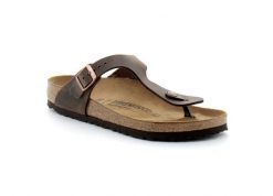 Sandały Birkenstock Gizeh Skóra Olejowana Dorosłych. Brązowe sandały damskie Birkenstock, bez wzorów, z materiału, z otwartym noskiem, bez obcasa, bez zapięcia. Za 537.45 zł.
