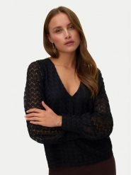 Vero Moda Bluzka Vmbecca 10336137 Czarny Regular Fit. Czarne bluzki damskie Vero Moda, xs, bez wzorów, z syntetyku, bez kołnierzyka, bez ramiączek. Za 99.99 zł.
