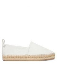 Calvin Klein Espadryle Oblique Espadrille Canvas HW0HW02931 Biały. Białe espadryle damskie Calvin Klein, bez wzorów, z materiału, bez obcasa. Za 329.99 zł.