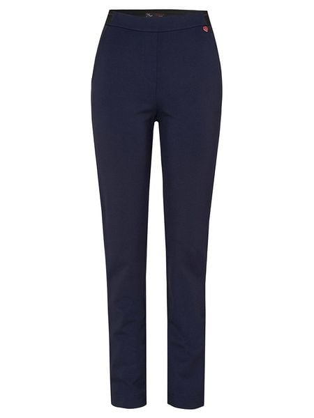 Relaxed by TONI Spodnie "Alice" w kolorze granatowym rozmiar: 48/48. Niebieskie spodnie materiałowe damskie Relaxed by TONI, bez wzorów, z materiału. Za 144.24 zł.