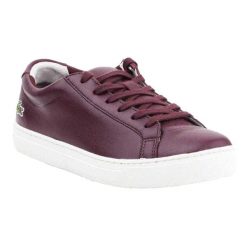 Damskie Skórzane Buty Sportowe. Fioletowe obuwie trekkingowe damskie Lacoste, z materiału, bez zapięcia. Za 718.99 zł.