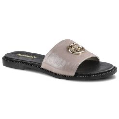 Różowe Klapki Dwunasty Shoes Buty Ze Skóry Obuwie. Czerwone klapki damskie Dwunasty Shoes, bez wzorów, ze skóry, bez obcasa, na obcasie, bez zapięcia. Za 205.00 zł.