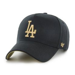Brand `47 czapka z daszkiem MLB Los Angeles Dodgers czarna. Czarne czapki z daszkiem damskie 47 Brand, bez wzorów, z materiału. Za 179.00 zł.