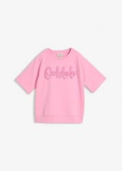 Bluza z mieszanki bawełny. Szare bluzy damskie bonprix, bez wzorów, z bawełny, bez kaptura. Za 82.99 zł.