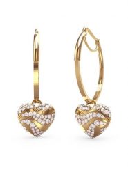 Guess Kolczyki JUBE04 505JW Złoty. Żółte kolczyki damskie Guess, złote. Za 239.99 zł.