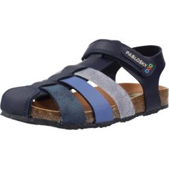 Sandały PABLOSKY 520227P Niebieski. Niebieskie sandały damskie Pablosky, bez wzorów, ze skóry, bez obcasa, bez zapięcia. Za 259.99 zł.