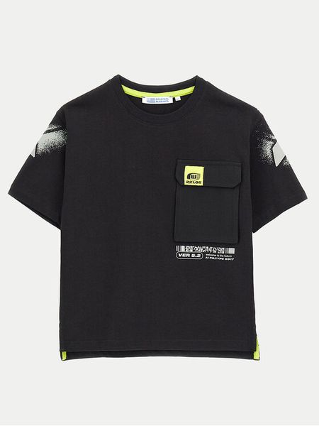 Original Marines T-Shirt DFP4037YM Czarny Regular Fit. Czarne t-shirty i koszulki chłopięce Original Marines, bez wzorów, z bawełny, bez kołnierzyka, bez ramiączek. Za 49.99 zł.