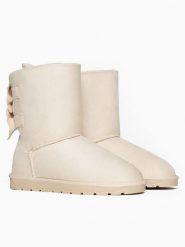 ISLAND BOOT Botki zimowe "Bowie" w kolorze beżowym rozmiar: 39. Brązowe botki damskie Island Boot, na zimę, bez obcasa, bez zapięcia. Za 165.99 zł.