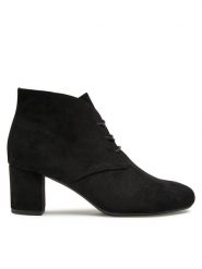 Clara Barson Trzewiki WYL2785-5 Czarny. Czarne botki damskie Clara Barson, z materiału, bez obcasa, na słupku, bez zapięcia. Za 139.99 zł.