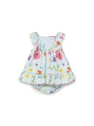 Mayoral Sukienka letnia 1812 Błękitny Regular Fit. Niebieskie sukienki dziewczęce Mayoral, bez wzorów, z bawełny, bez ramiączek, proste. Za 144.99 zł.