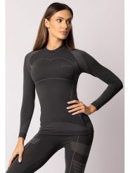 Spaio Koszulka termiczna "Thermo-Evo" w kolorze antracytowo-szarym rozmiar: S. Czarne koszulki damskie Spaio, s, bez wzorów, z materiału, bez kołnierzyka, bez ramiączek. Za 166.88 zł.