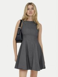 ONLY Sukienka codzienna Lunita 15370914 Szary ciemny Regular Fit. Szare sukienki damskie Only, bez wzorów, z syntetyku, bez ramiączek. Za 199.99 zł.
