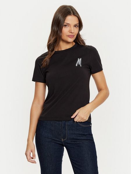 Marciano Guess T-Shirt 4BGI15 6008A Czarny Regular Fit. Czarne t-shirty damskie Marciano Guess, s, z aplikacjami, z bawełny, bez kołnierzyka. Za 119.99 zł.