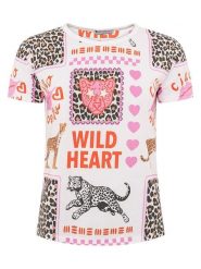 Zwillingsherz Koszulka "Wild Heart" ze wzorem rozmiar: L. Bluzki damskie Zwillingsherz, l, bez wzorów, bez kołnierzyka, bez ramiączek. Za 82.99 zł.