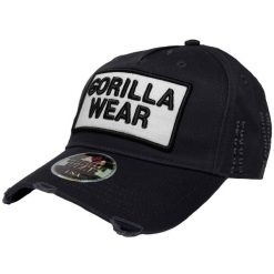 Harrison Czapka - Czarny/Biały. Białe czapki damskie GORILLA WEAR, bez wzorów, z bawełny. Za 151.00 zł.