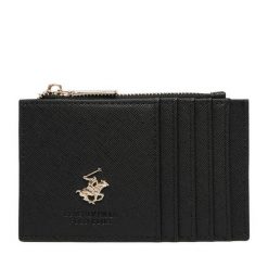 Etui na karty kredytowe Beverly Hills Polo Club. Czarne portfele damskie Beverly Hills Polo Club, bez wzorów. Za 59.99 zł.