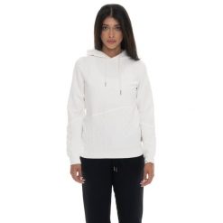 Bluza zimowa Damen z Kapuze zum Überziehen, Leone 1947 Braid-Einsätze. Białe bluzy damskie LEONE 1947 APPAREL, na zimę, bez wzorów, z bawełny, bez kaptura. W wyprzedaży za 144.93 zł.